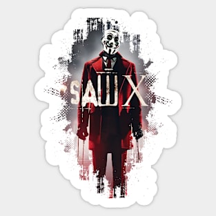 SAW X ( saw 10 )Tobin Bell as John Kramer movie graphic design poster Sticker